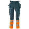 Hose mit Hängetaschen, ULTIMATE STRETCH Hose Größe 82C45, dunkelpetroleum/hi-vis orange Produktbild img1 S