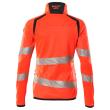 Fleecepullover mit Reißverschluss, Damen Microfleecejacke Multisafe Größe 4XL, Hi-vis rot/schwarzblau Produktbild img4 S