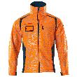 Soft Shell Jacke mit Reflexeffekte Soft Shell Jacke Größe S, hi-vis orange/dunkelpetroleum Produktbild img1 S