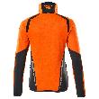 Fleecepullover mit kurzem Zipper, Damen Microfleecejacke Größe XL, hi-vis orange/schwarzblau Produktbild img4 S