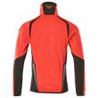 Fleecepullover mit Reißverschluss Microfleecejacke Größe 2XL, hi-vis rot/dunkelanthrazit Produktbild img4 S