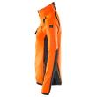 Fleecepullover mit Reißverschluss, Damen Microfleecejacke Größe L, hi-vis orange/schwarzblau Produktbild img3 S
