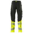Hose mit Knietaschen, ULTIMATE STRETCH Hose Größe 76C54, schwarz/hi-vis gelb Produktbild img4 S