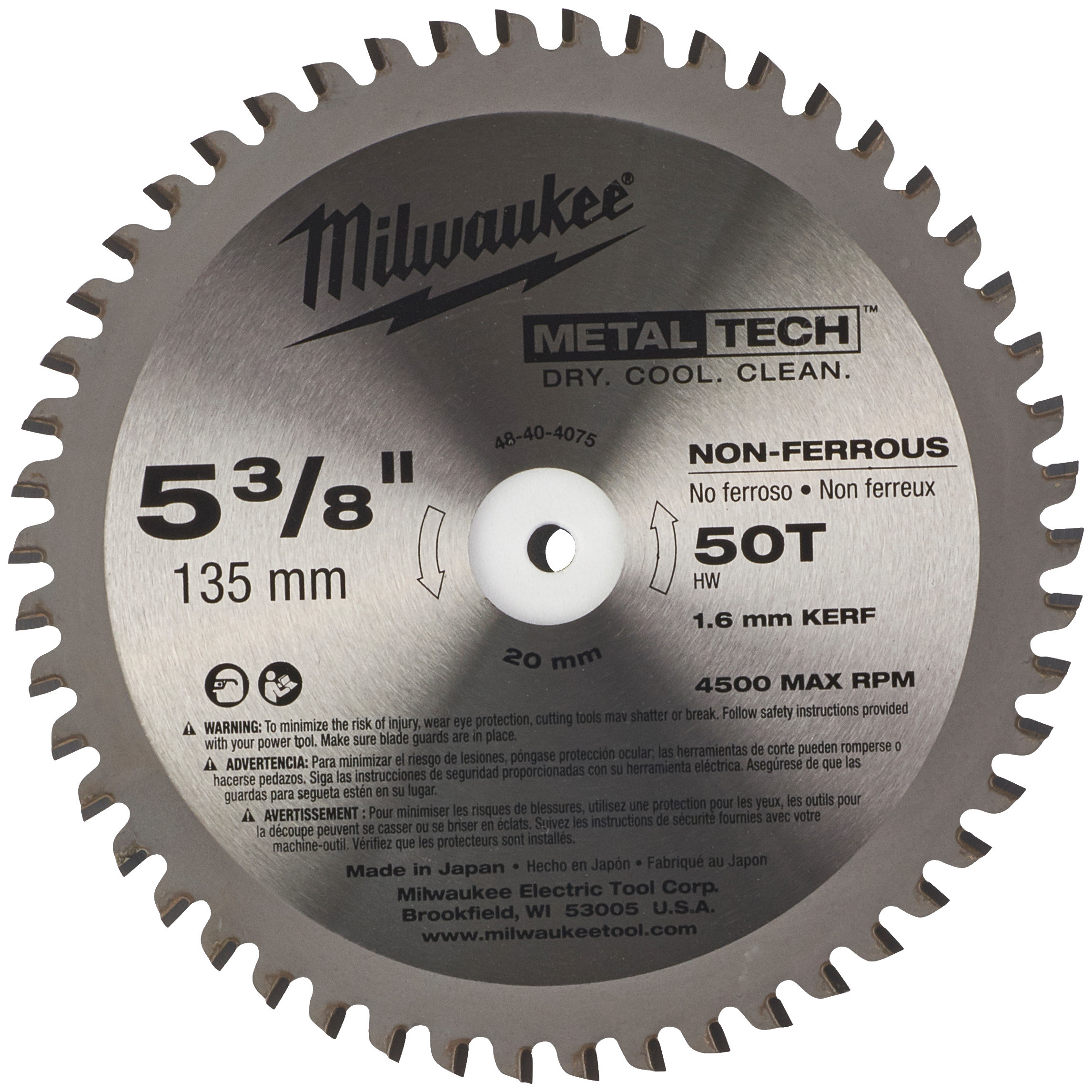 Kreissägeblatt für Metall-Handkreissägen 135/20 mm Z50 Produktbild img1 L