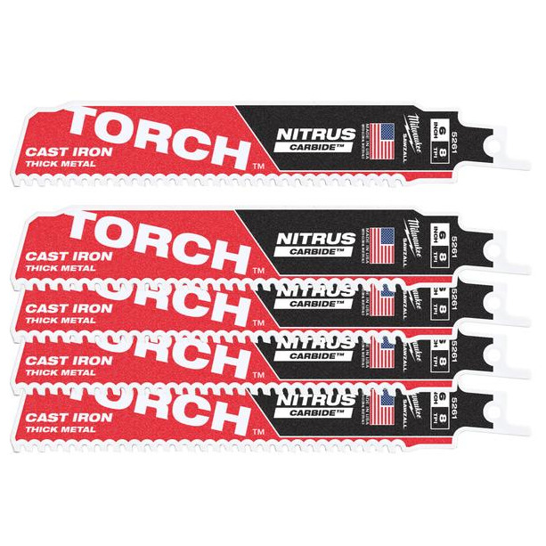 Säbelsägeblatt Metall THE TORCH NITRUS HM-bestückt 5er Pack 150 x 3,2 mm (8 TPI) Produktbild img1 L