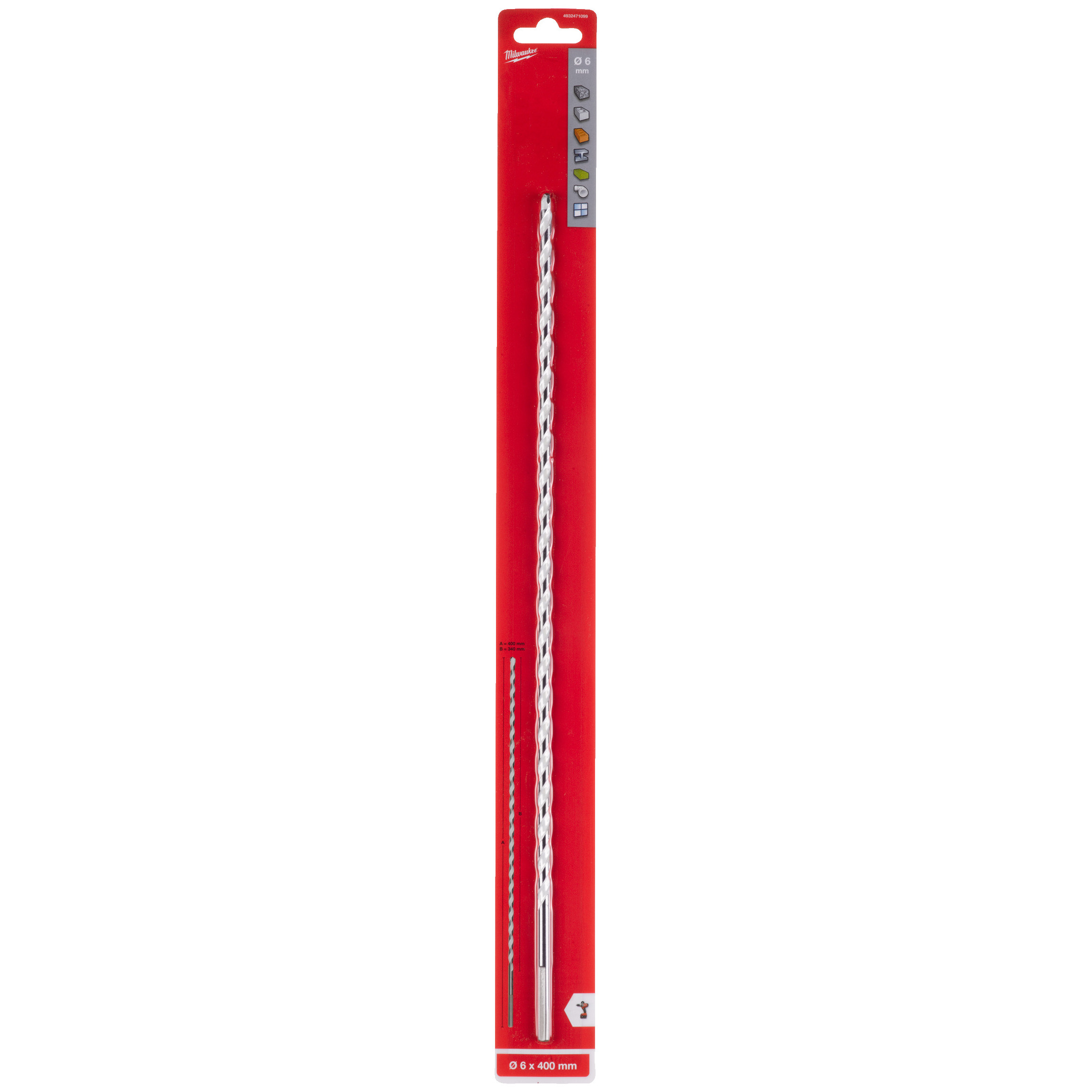 Multimaterialbohrer 1/4-Zoll-Aufnahme SHOCKWAVE Milwaukee Produktbild img6 L