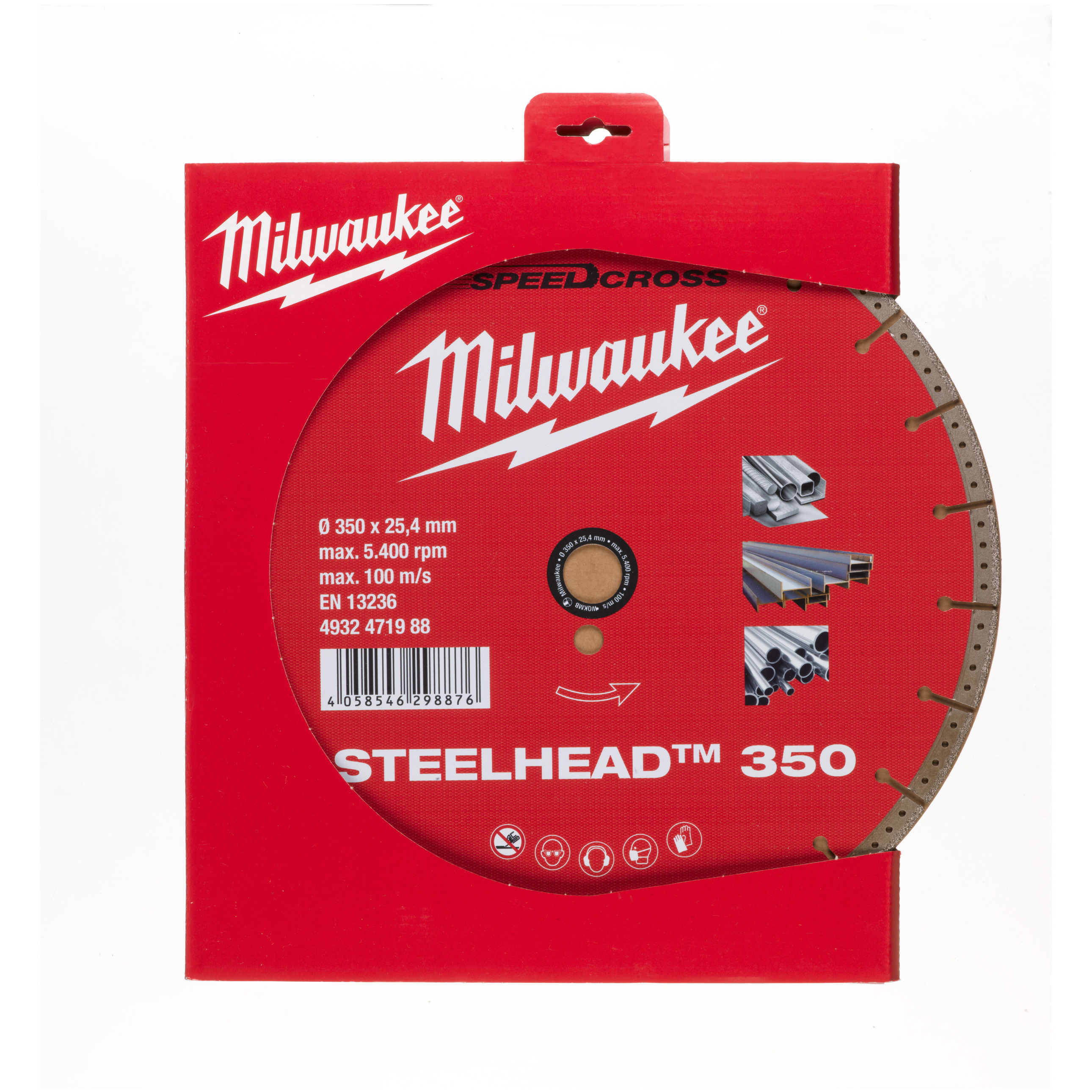 Diamanttrennscheiben DH für Stahl, Edelstahl u. Beton Milwaukee STEELHEAD Produktbild img2 L