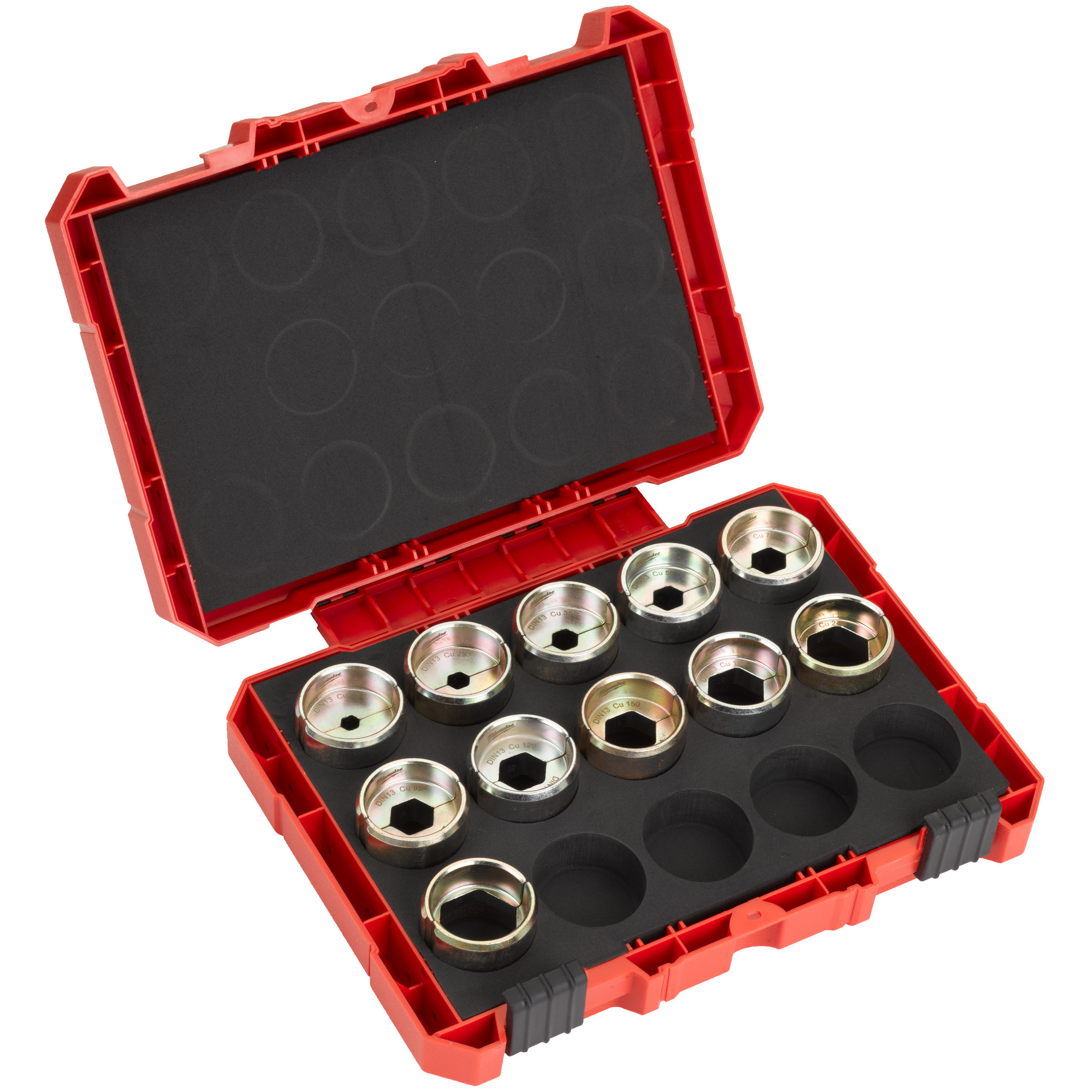 Presseinsatz für hydraulisches Akku-Presswerkzeug DIN 13 Cu   11-teiliges Set 16-300 mm Produktbild img1 L