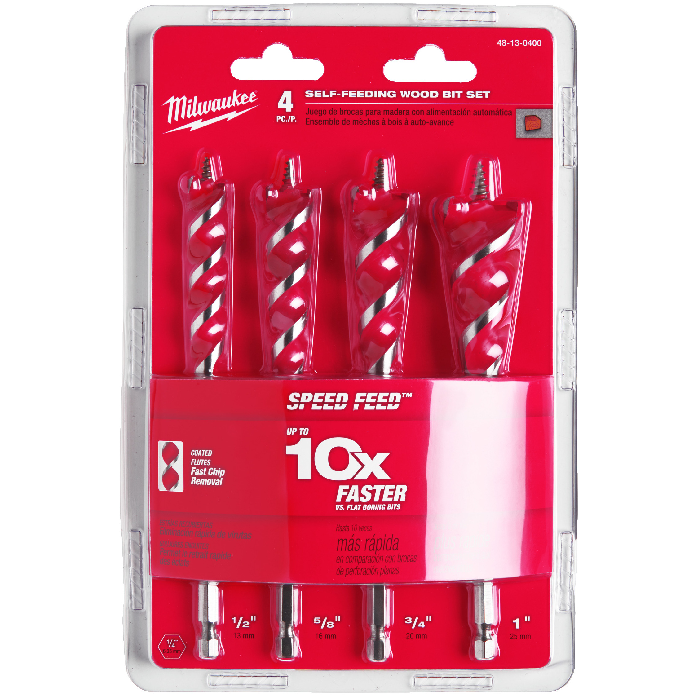 SPEED FEED Holzbohrer Set 4-teilig 13/16/20/25 mm Produktbild img1 L