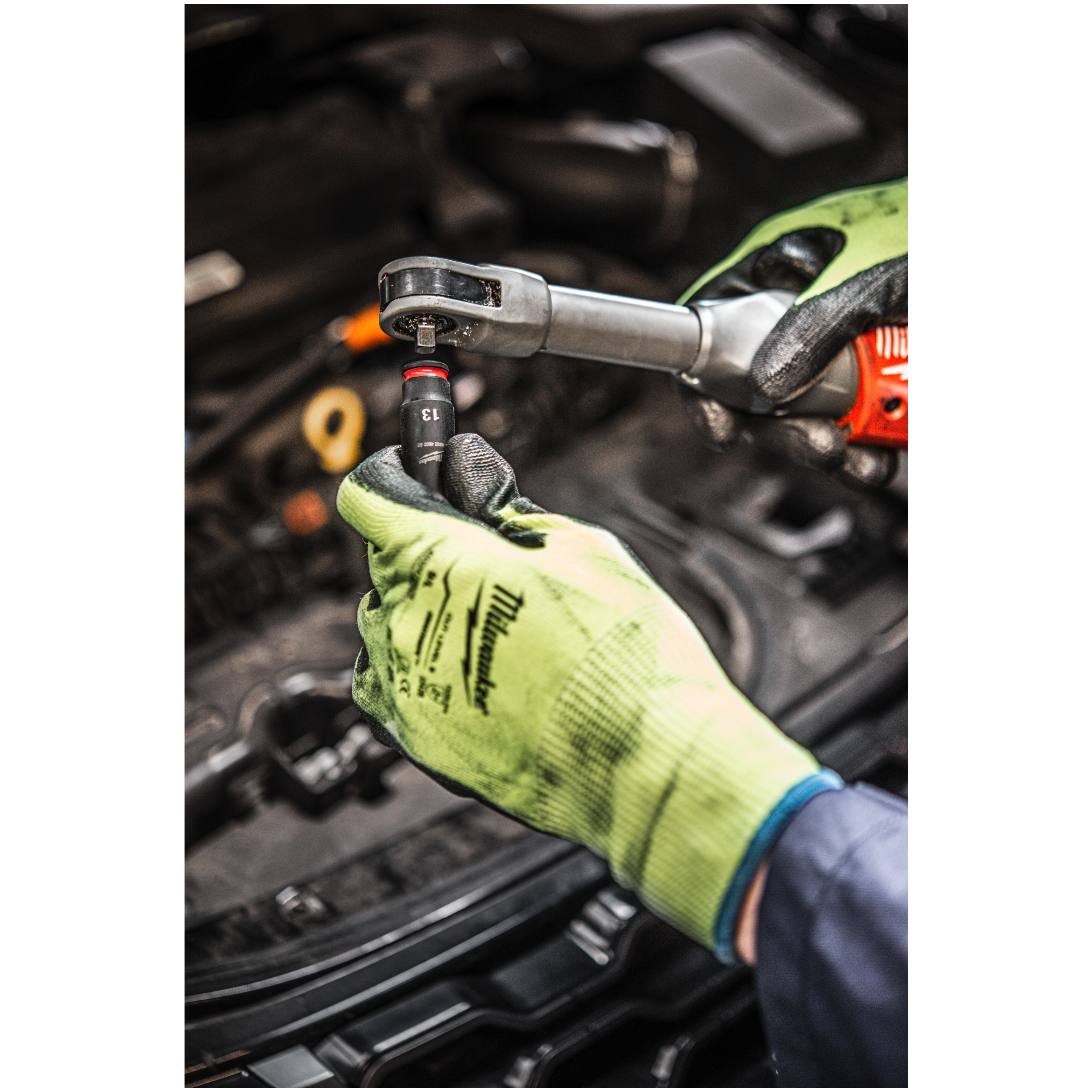 SHOCKWAVE Schlagnuss 3/8" lang Set 9-teiliges Set auf Schiene Produktbild img4 L