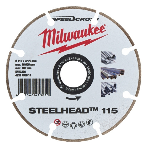 Diamanttrennscheiben DH für Stahl, Edelstahl u. Beton Milwaukee STEELHEAD Produktbild img1 L