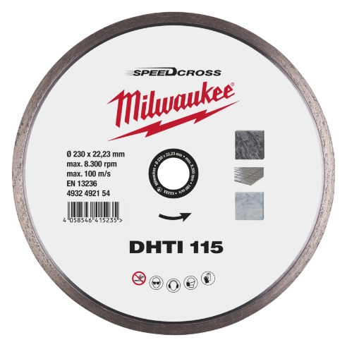 Diamanttrennscheiben DHTi für Keramik u.Naturstein Milwaukee Speedcross Produktbild img1 L