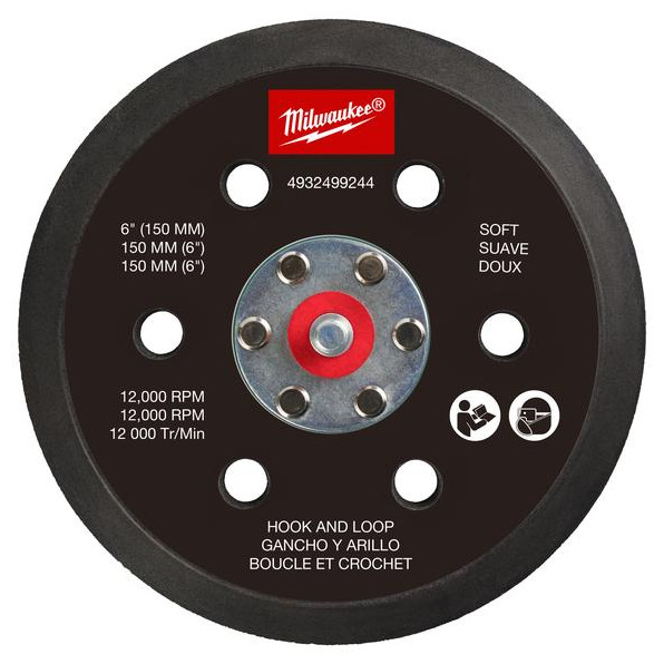 FROSBPSH150 Schleifteller für M12 FUEL 150 mm Exzenterschleifer - weich und mit Klettverschluss Produktbild img1 L