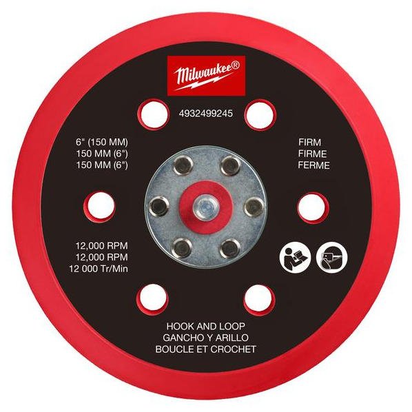 FROSBPHH150 Schleifteller für M12 FUEL 150 mm Exzenterschleifer - hart und mit Klettverschluss Produktbild img1 L