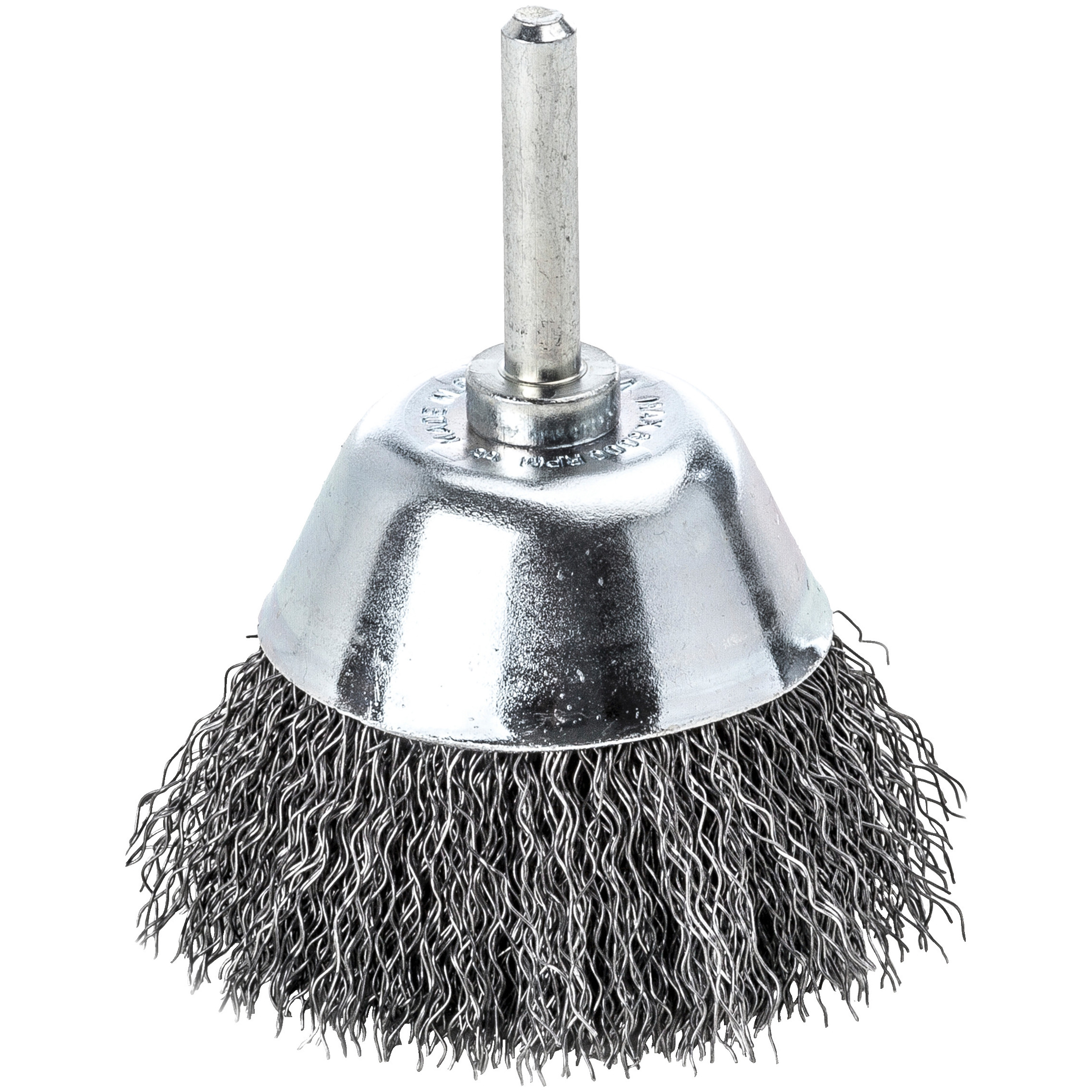 Topfbürste für Geradschleifer, gewellt, Stahl 70 x 25 x 0,3 mm, 6 mm Schaft Produktbild img1 L
