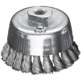 Topfbürste für Winkelschleifer, gezopft, Stahl 90 x 20 x 0,5 mm, M14 Produktbild
