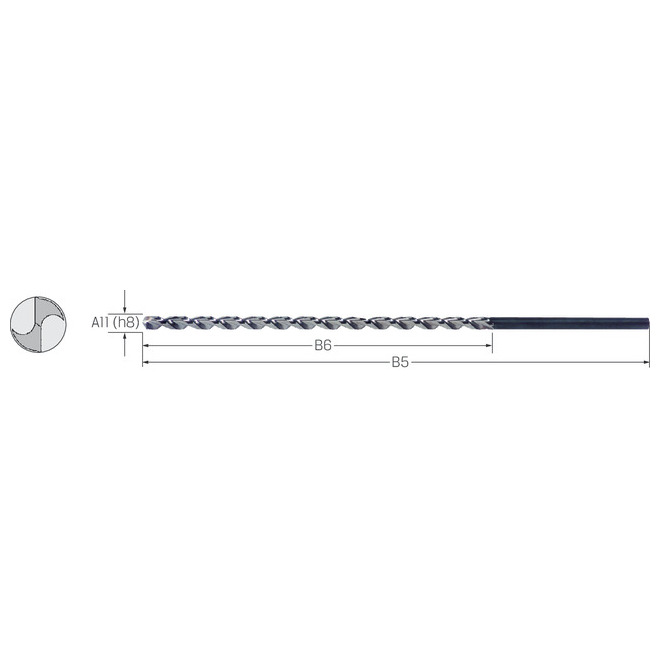 PREMUS Tiefl-Bohrer HSS-E UNI DIN1869/PT Reihe 1   4,0x175mm Produktbild img1 L