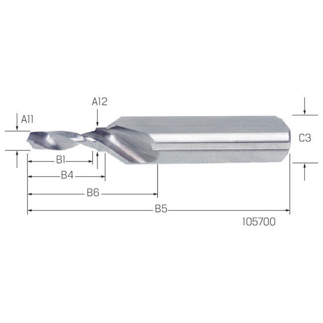 PREMUS Stufenbohrer HSS STAHL Werksnorm 60° Kern Fläche M 4 Produktbild img1 L