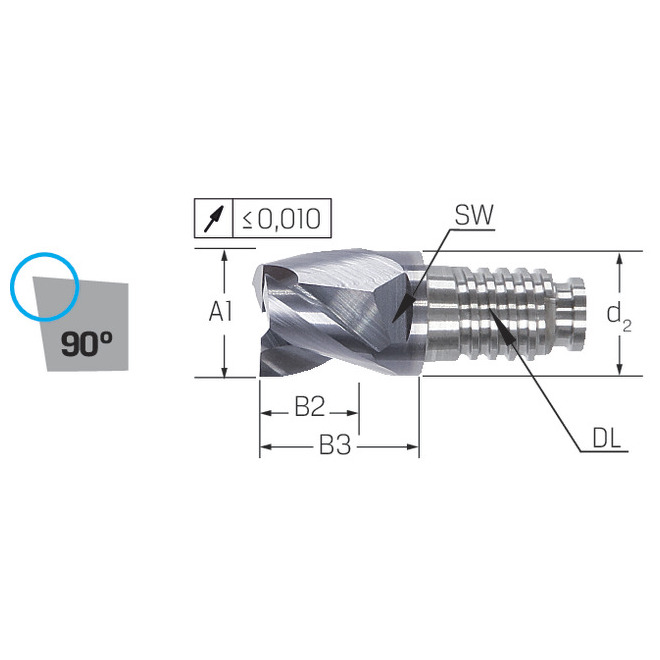 Duo Lock Fräser, Uni, scharf DL16,Z=3, 16,00x 20,0 Produktbild img1 L