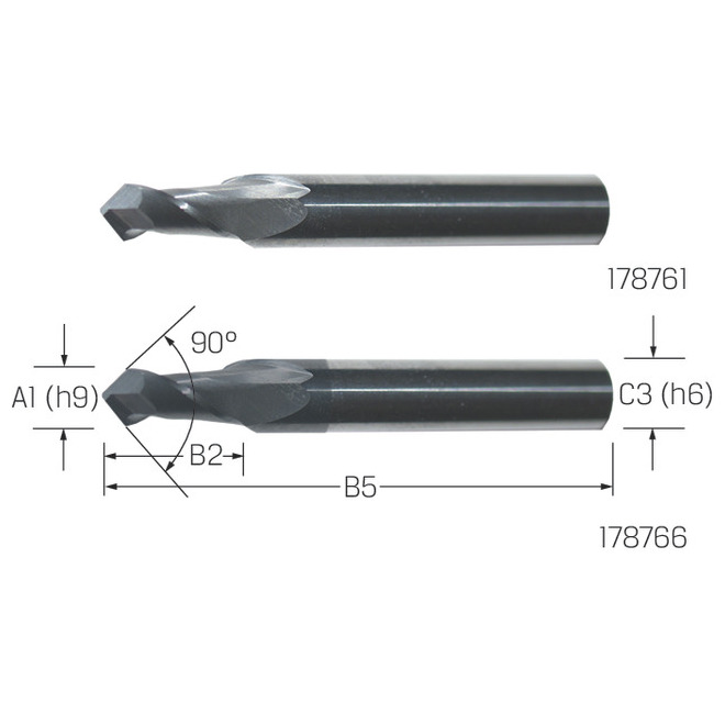 Multi-Fräser VHM Alcrona 90° Werksn. UNI 2-kz.  6,00 PREMUS Produktbild img1 L