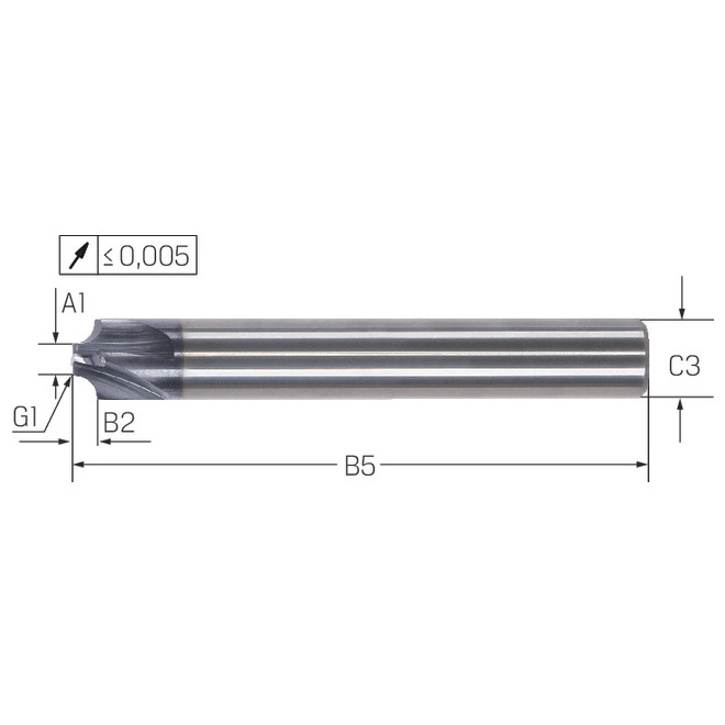 HAIMER MILL Power Series,Vk-Fr Werksn.HA, 4-lg 5,00xER1,00 Produktbild img1 L