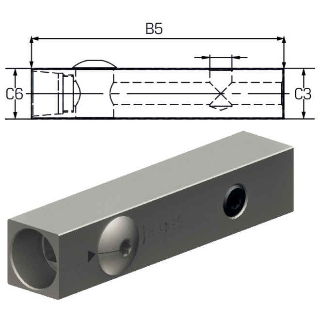 SWISS Micro, WKZ-Halter 4-kant LW3, 12x12, L80 Produktbild img1 L