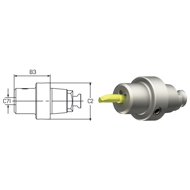 SWISS Micro, Halter Schneidein LW5, L25, Spannd. 7 Produktbild img1 L