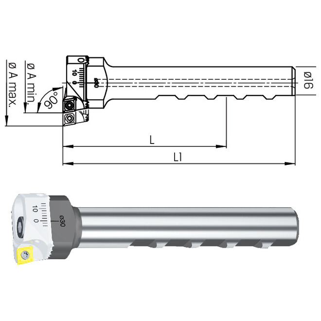 Zubehör für Spindelwerkzeug SWISS TOOLS, verstellbar, Ø 29,75 - 88,1 Produktbild img1 L