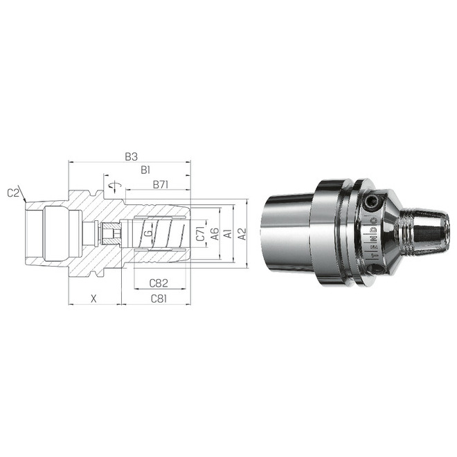 Hydrodehn-Spannfutter SCHUNK, DIN 69893 E Hydrodehn-Spannfutter TENDO kurz Produktbild img1 L
