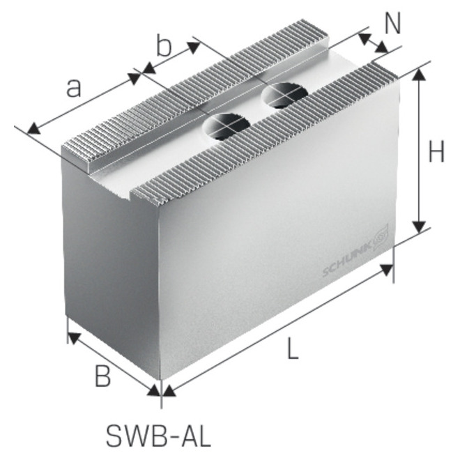 Drehfutterbacken-Satz SCHUNK, Aluminium, Typ SWB-AL Produktbild img1 L