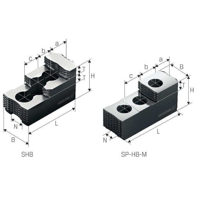 Drehfutterbacken-Satz SCHUNK, Stahl, Typ SHB / SP-HB-M Produktbild img1 L