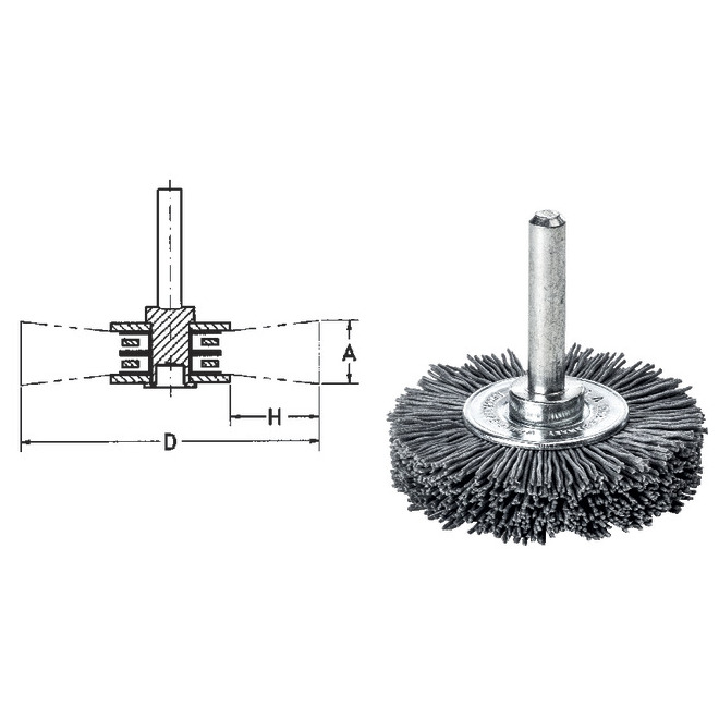 Schaftrundbürste LESSMANN, Schleifkorn SIC, Korn 320 Produktbild img1 L
