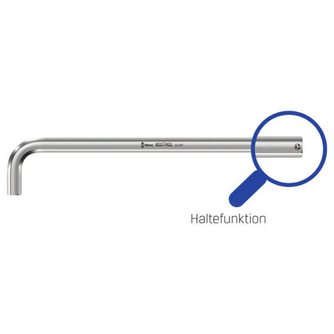 Sechskant-Stiftschlüssel WERA, verchromt, mit Haltefunktion Produktbild img1 L