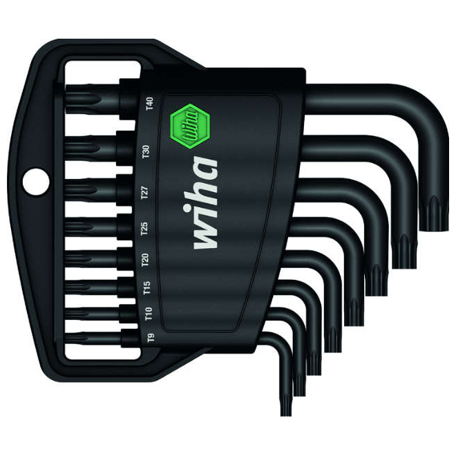 TORX-Stiftschlüssel-Satz 8-tlg. schwarzoxidiert -Wiha- Produktbild img1 L