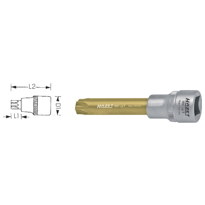 Schraubendreher-Einsätze 1/2' 4-kantantrieb, innen TORX Produktbild img1 L