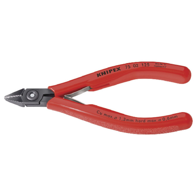 Elektronik-Seitenschneider KNIPEX, kunststoffüberzogene Griffe, schlanker Kopf Produktbild img1 L