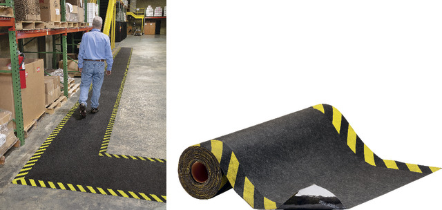 GRIPPY Bodenmatten mit Sicherheitsstreifen, 15m/Rolle Produktbild img1 L