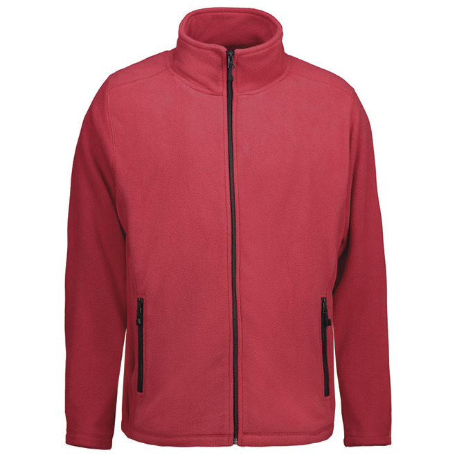 Microfleece Herrenjacke, Gr. S rot  - ID - Produktbild img1 L