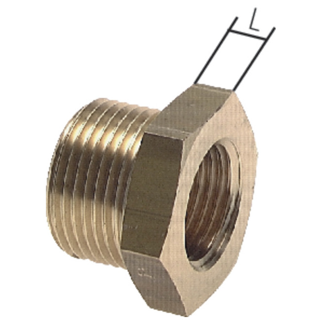 Reduziernippel 16 bar, Messing AG 1/2' - IG 3/8' Produktbild img1 L
