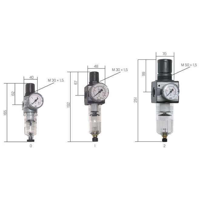 Filterregler MULTIFIX, G 3/8' 0,5 - 10 bar Produktbild img1 L