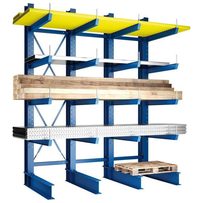 Einseitiges Kragarmregal META REGALBAU, MULTISTRONG Heavy , Breite 5090 mm, 5 Felder Produktbild img1 L