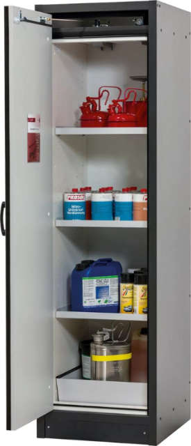 Schrank Q-Classic-30 564x1947 1Tür 3FB,Grau Produktbild img1 L
