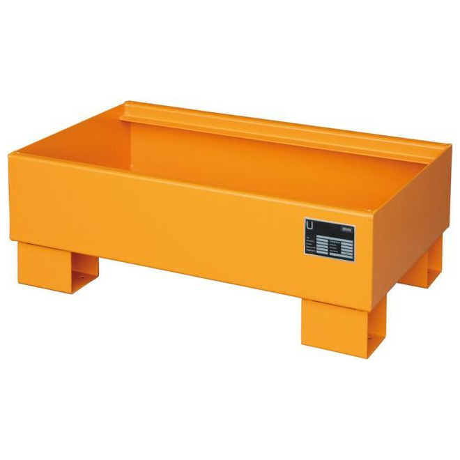 Stahlauffangwanne o. G-Rost 65l, 800x500x290 mm, RAL 2000 Produktbild img1 L