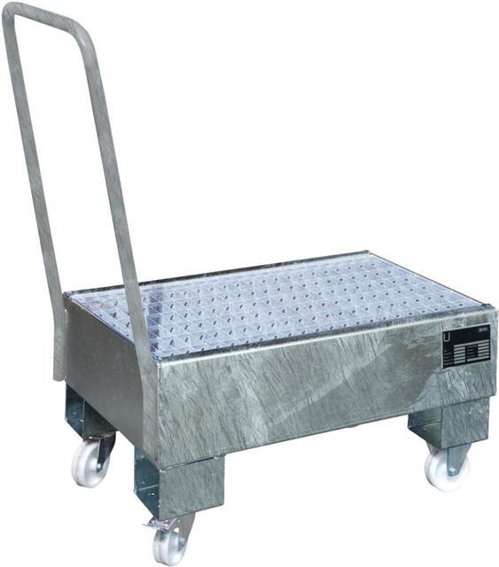 Stahlauffangwanne BAUER, stehend, 2 Fässer Produktbild img1 L