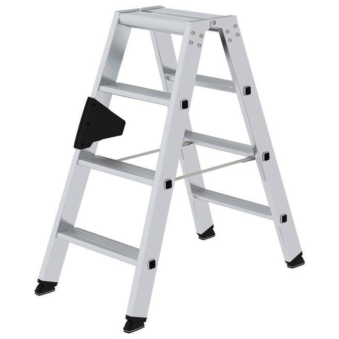 Aluminium-Stufen-Stehleiter beidseitig begehbar 2x4 Stufen Produktbild img1 L