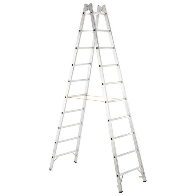 Sprossen-Stehleiter ZARGES, orange RAL 2000 Produktbild img1 L