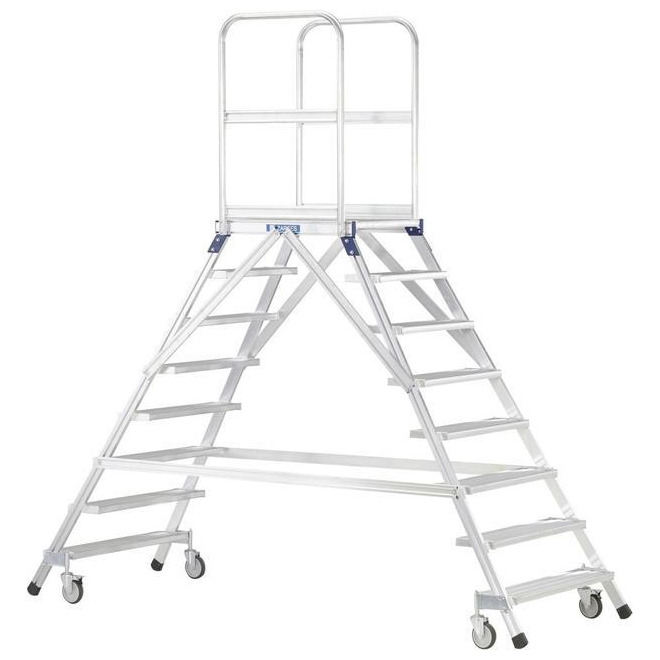 Podesttreppe beidseitig 4 Stufen/Gitterrost Produktbild img1 L