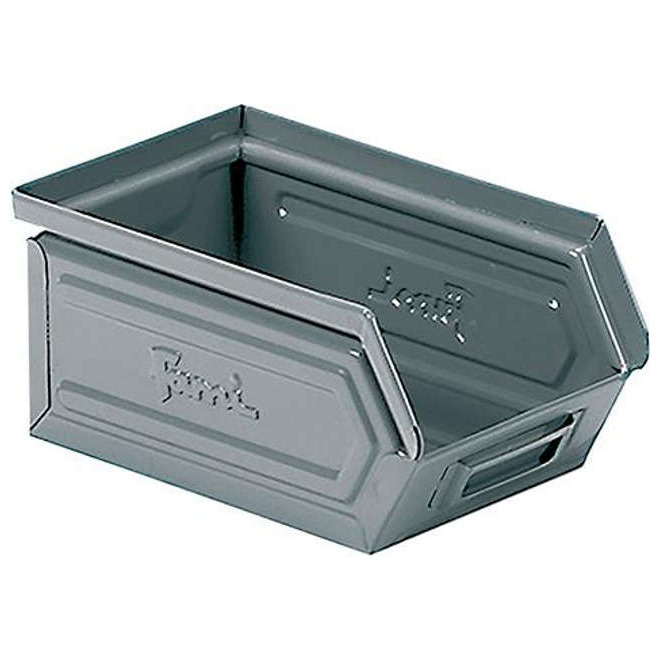 Stahl-Sichtlagerkasten Typ FLS NEUTRALE PRODUKTLINIE, STAHLBEHÄLTER GR.1 GRAU RAL7000 MM B=95 T=160 H=75 Produktbild img1 L