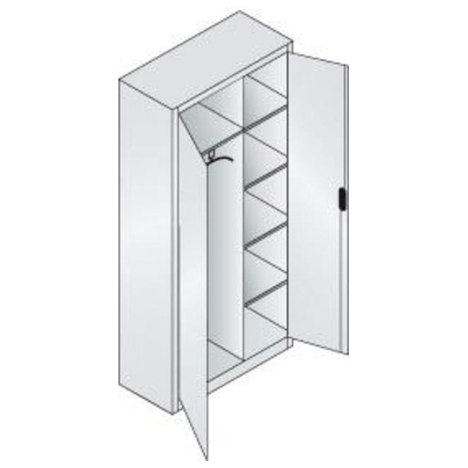 Flügeltürenschrank, 2 Türen 930x600x1950 mm, lackierte FB Produktbild img1 L