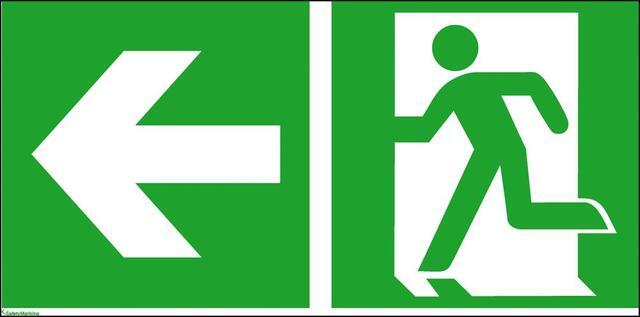 Fluchtwegschild Folie B300xH150 mm Notausgang Produktbild img1 L